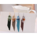 made in guangzhou inclined flower crystal big j shaped korean earrings